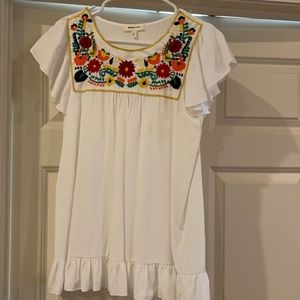 White smocked Blouse